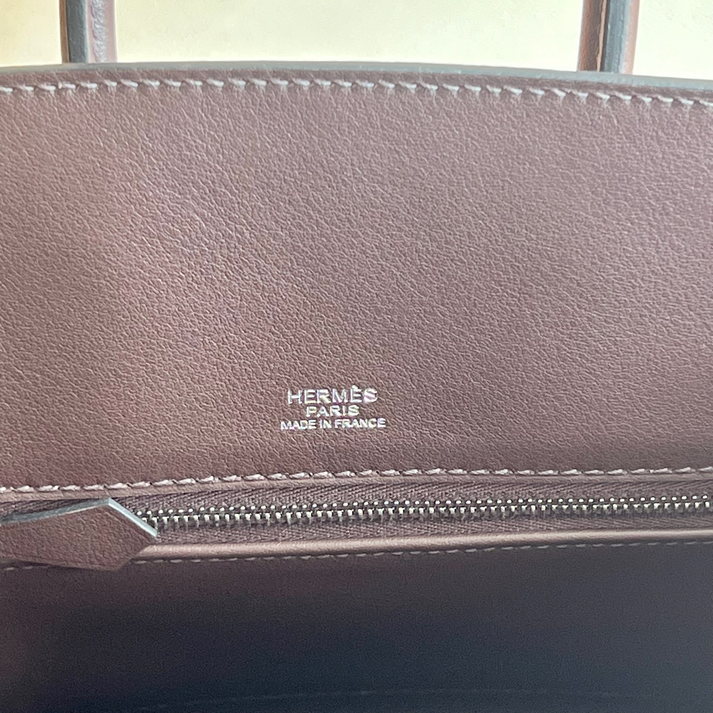 Birkin 25cm Shadow Swift Illusion Color: 0G Saddle Red Rouge Sellier Fully handmade wax stitching Phw customized✈️ - Image 10