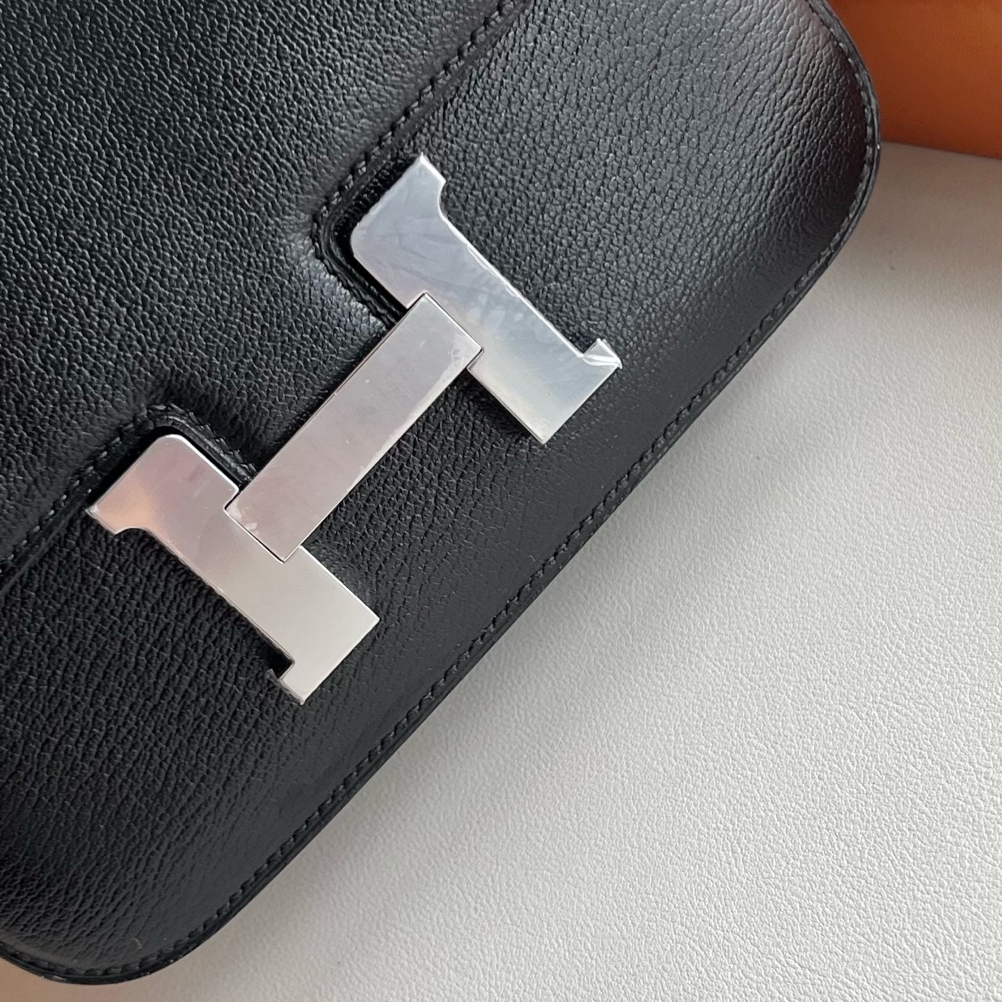 Constance 18cm Chever Color: Ck89 black Noir fully handmade wax thread sewing Silver buckle customized✈️ - Image 2