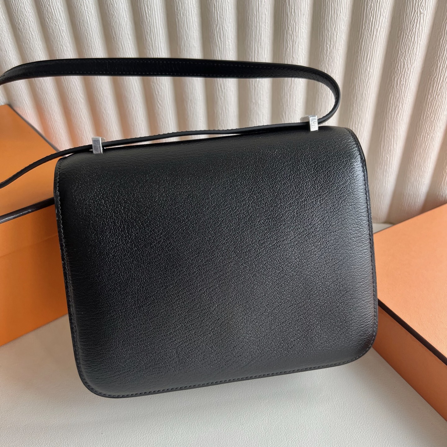 Constance 18cm Chever Color: Ck89 black Noir fully handmade wax thread sewing Silver buckle customized✈️ - Image 4