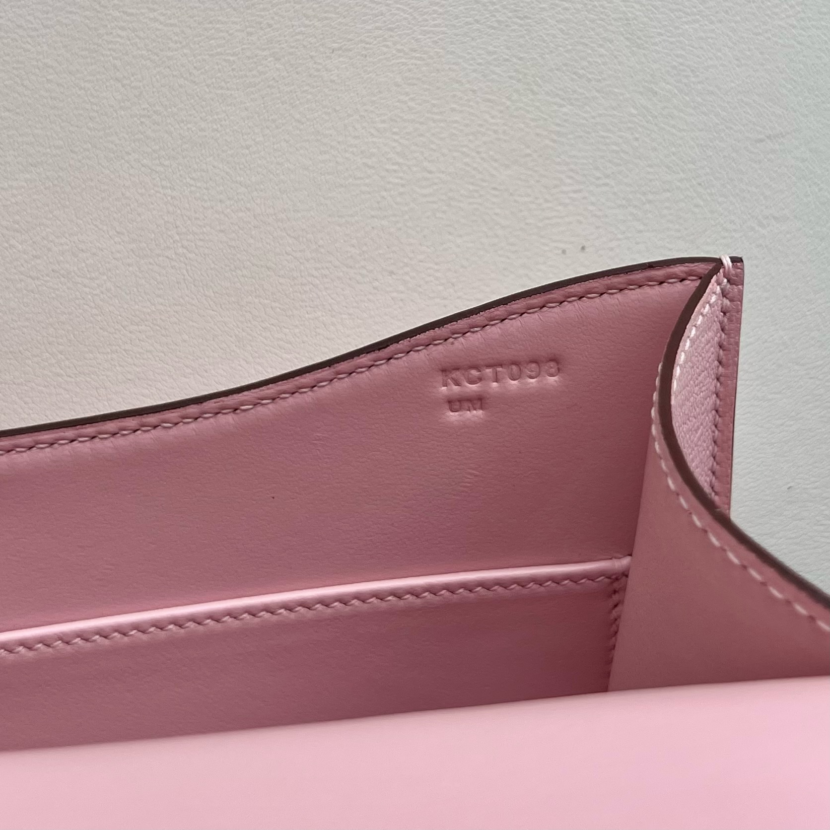 Constance 1-24 Single Layer Mirror Chever Color: 3Q new pink Rose Sakura, fully handmade wax thread sewing Silver buckle customized✈️ - Image 6