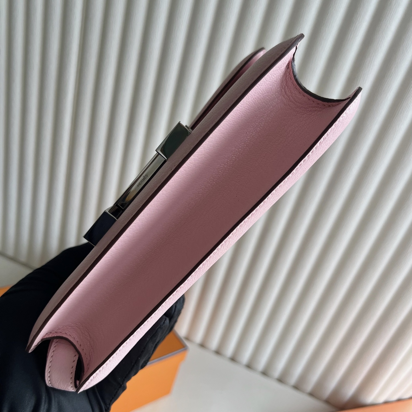 Constance 1-24 Single Layer Mirror Chever Color: 3Q new pink Rose Sakura, fully handmade wax thread sewing Silver buckle customized✈️ - Image 8