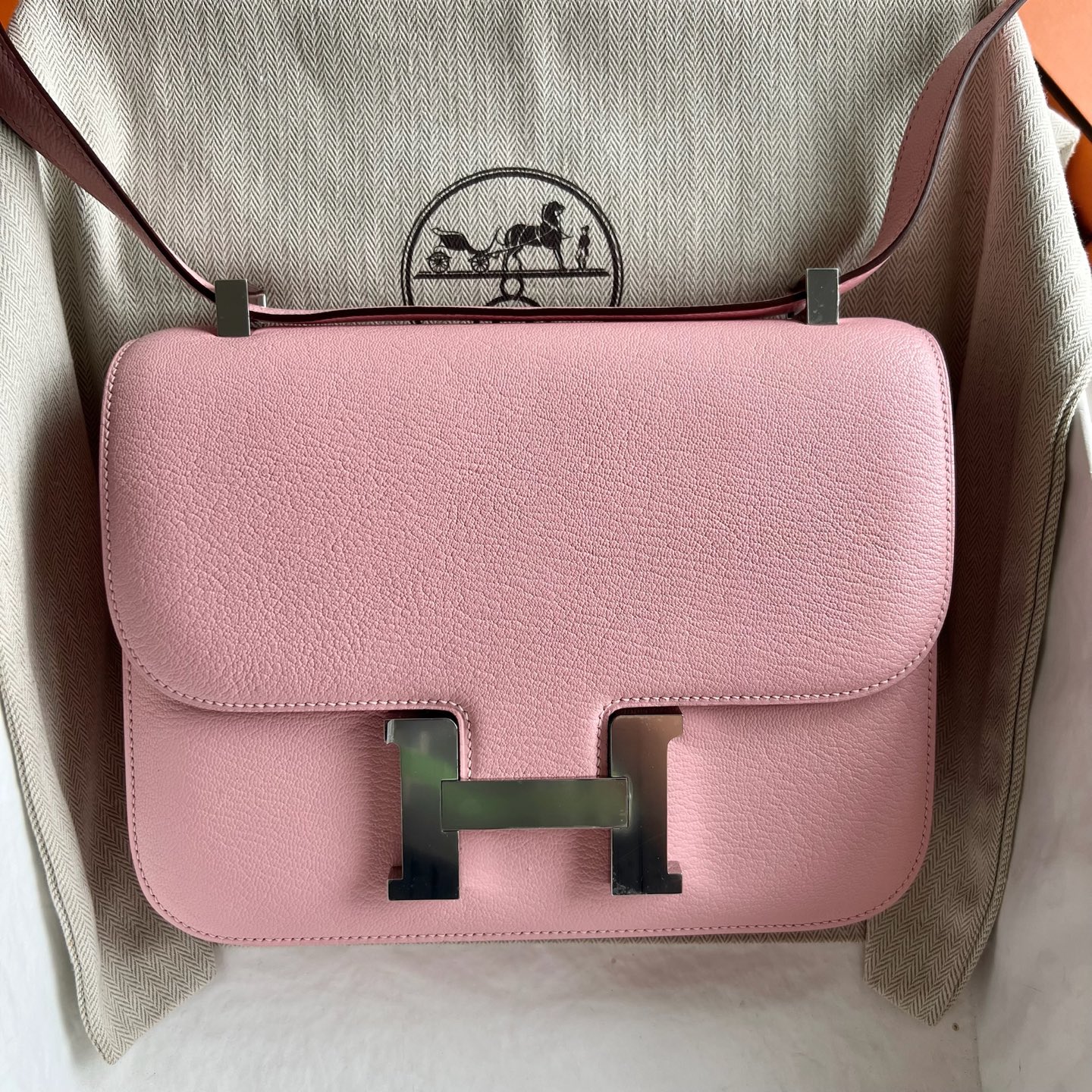 Constance 1-24 Single Layer Mirror Chever Color: 3Q new pink Rose Sakura, fully handmade wax thread sewing Silver buckle customized✈️ - Image 9