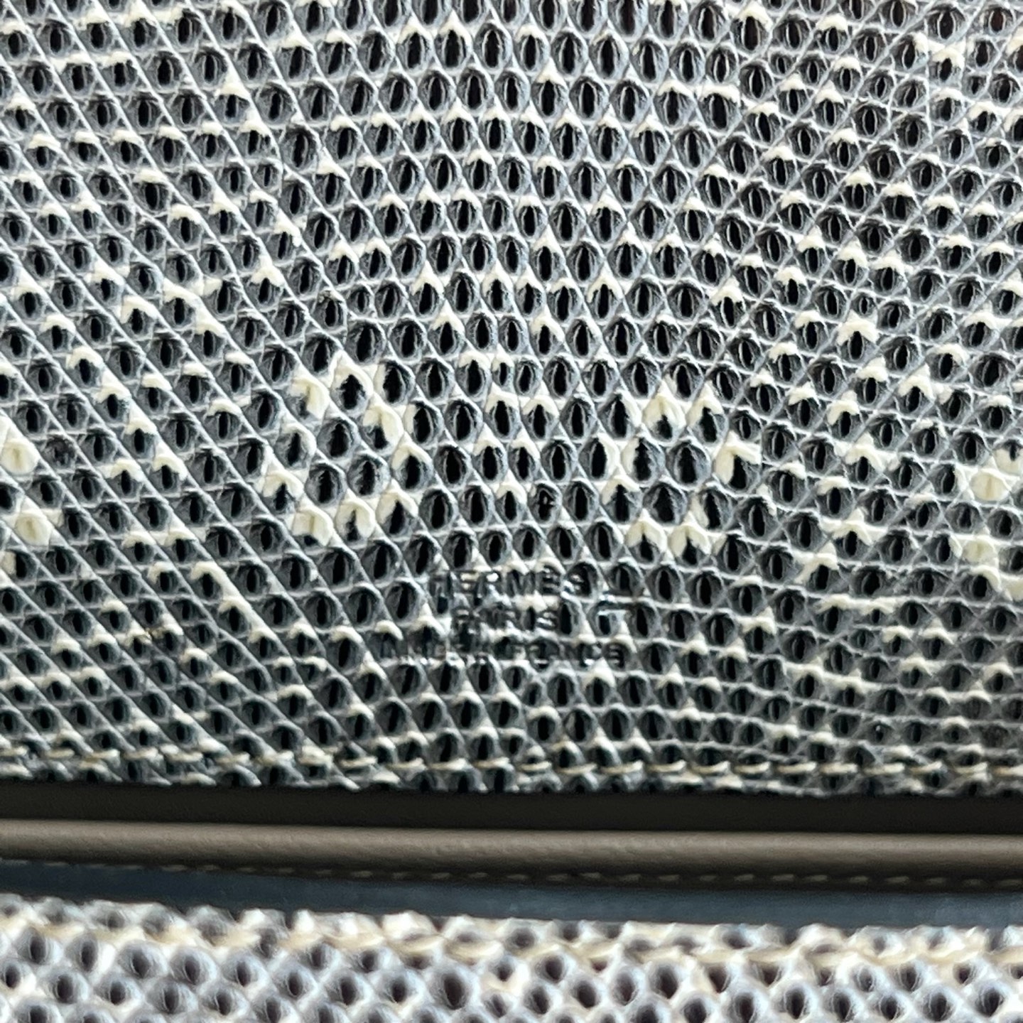 Mini Kelly Pochette 22cm Lizard imported lizard skin Color: 1B natural color, silver buckle, fully handmade wax stitching Phw customized✈️ - Image 7
