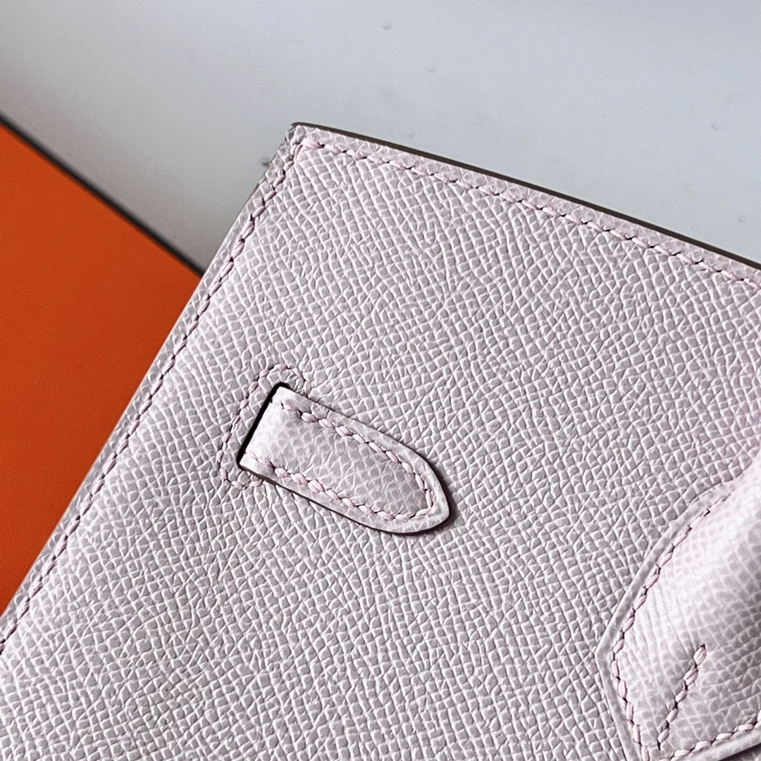 Birkin 25cm Sellier Epsom 09 New Fantasy Pink Purple Silver Buckle Fully Handmade Wax Thread Sewing Phw Customized✈️ - Image 6