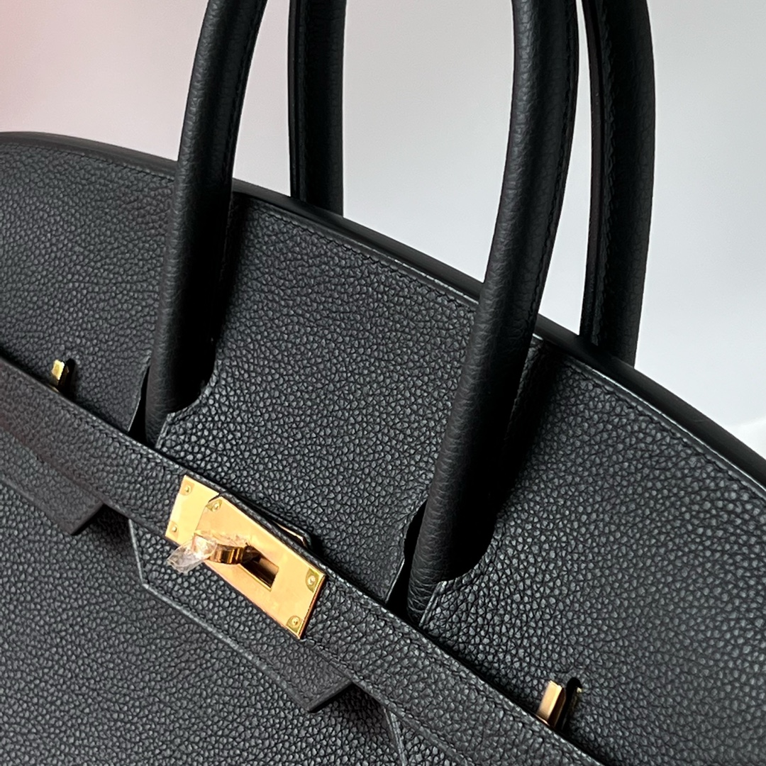Birkin 35cm Togo leather 89 black gold buckle fully handmade wax stitching Ghw customized✈️ - Image 5