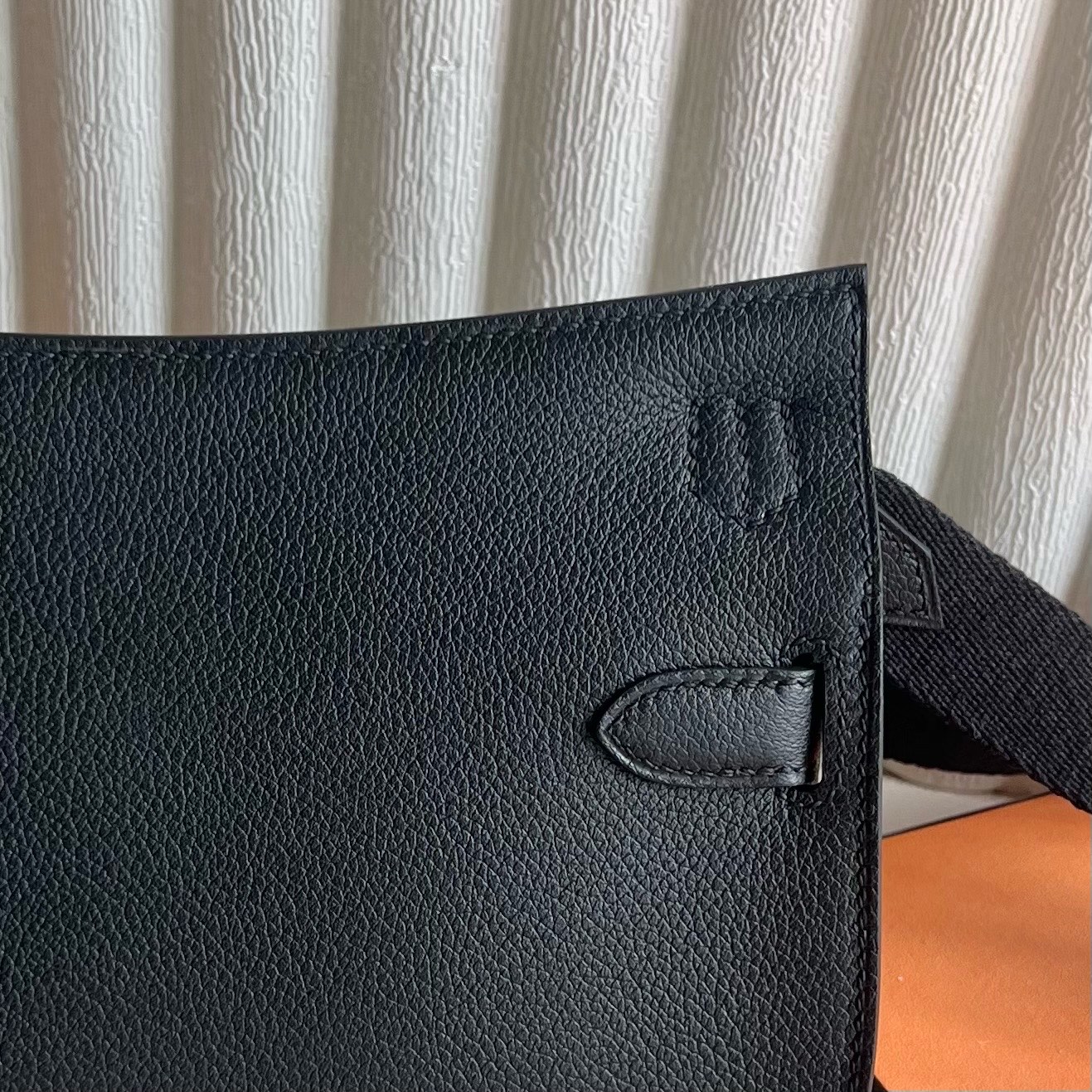 Spot Jypssiere Mini Gypsy 23cm Evercolor Color: Ck89 black Noir fully handmade wax stitching Silver buckle Stock - Image 5