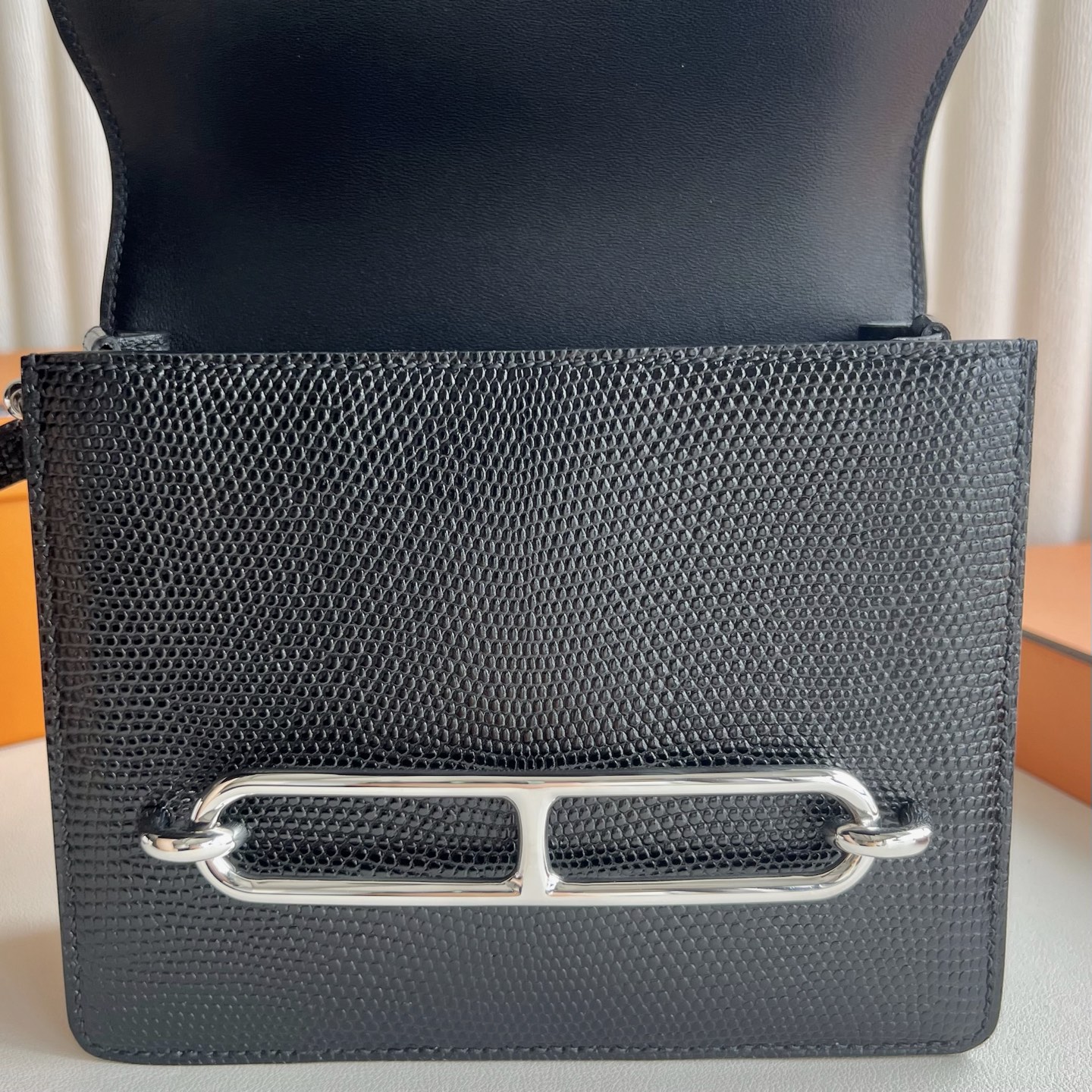 Roulis 18cm Lizard Color: Ck89 black Noir fully handmade wax thread sewing Silver buckle customized✈️ - Image 8