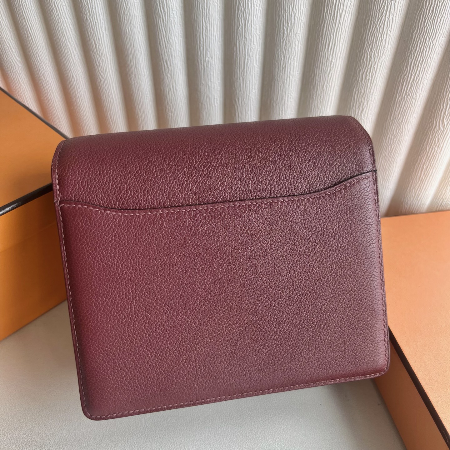Spot Roulis 18cm original imported Evercolor Color: 55 Hermes Red Rouge H Ghw Fully handmade wax thread sewing gold buckle Stock - Image 4