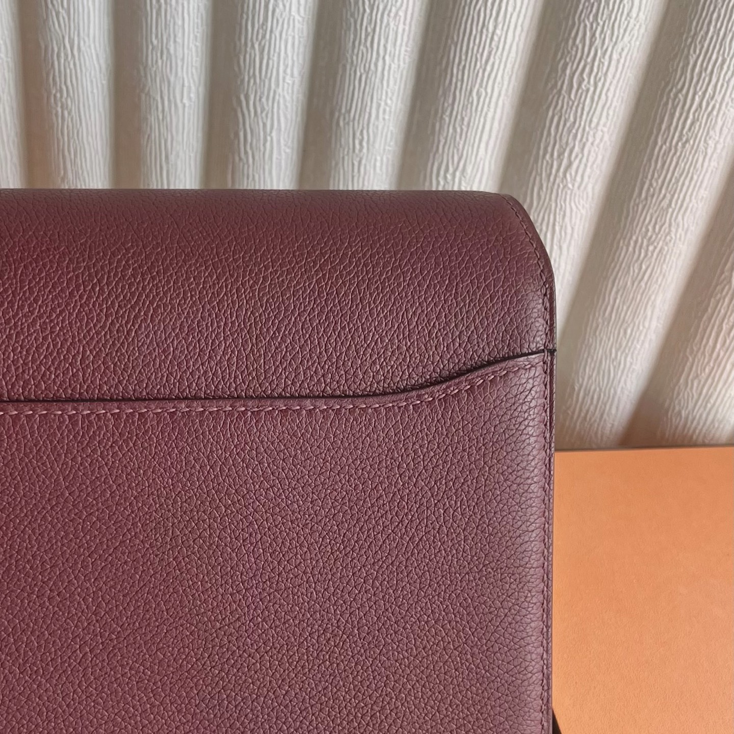 Spot Roulis 18cm original imported Evercolor Color: 55 Hermes Red Rouge H Ghw Fully handmade wax thread sewing gold buckle Stock - Image 5