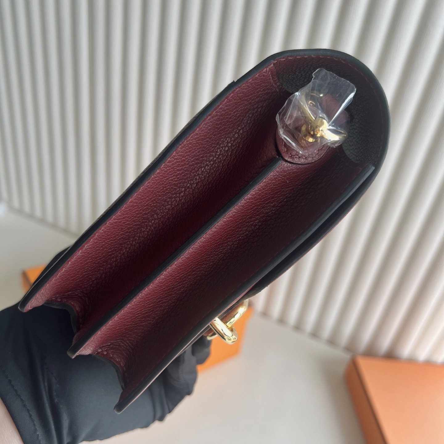 Spot Roulis 18cm original imported Evercolor Color: 55 Hermes Red Rouge H Ghw Fully handmade wax thread sewing gold buckle Stock - Image 10