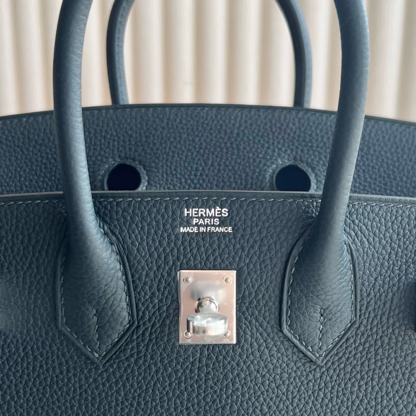 Birkin 25cm Togo original calfskin imported from Germany Color: 6O cypress green Vert Cypres fully handmade wax stitching Silver buckle customized✈️ - Image 7