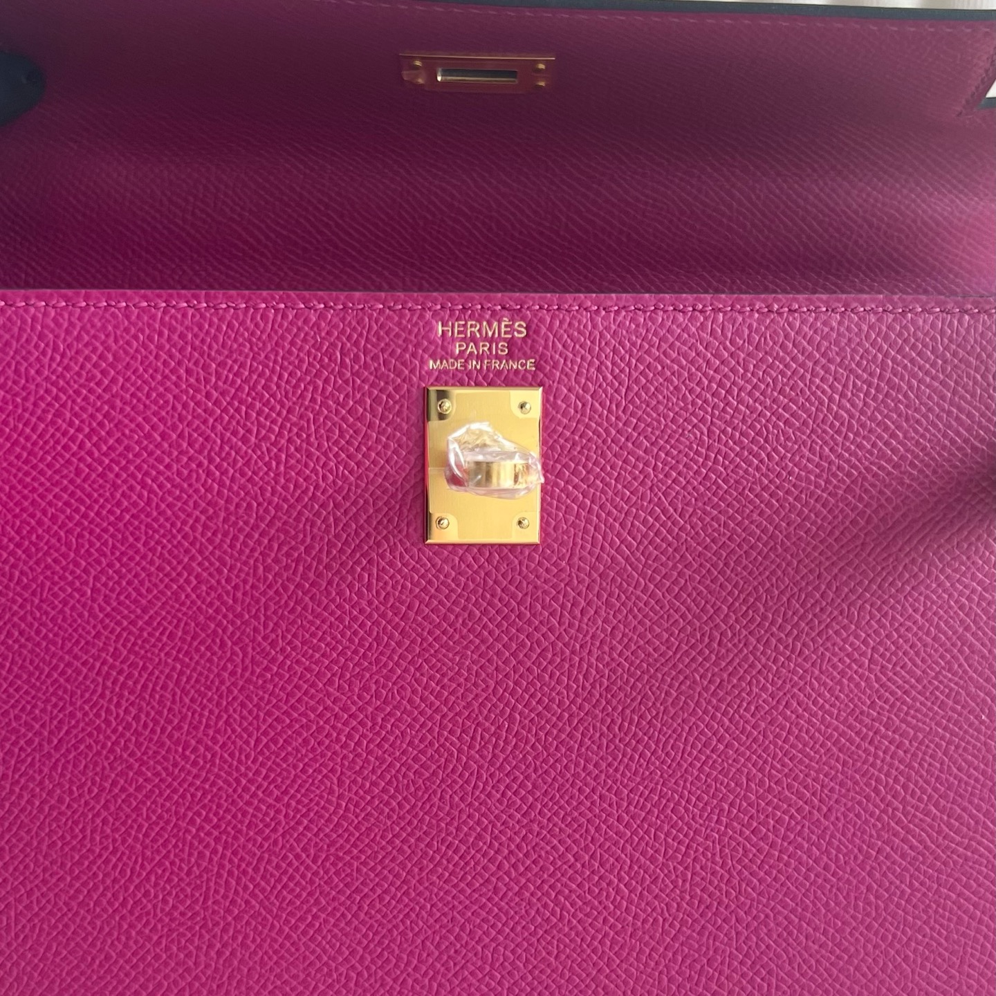 Kelly 25cm Epsom Color: L3 Rose Purple, fully handmade wax thread sewing Gold buckle customized✈️ - Image 8