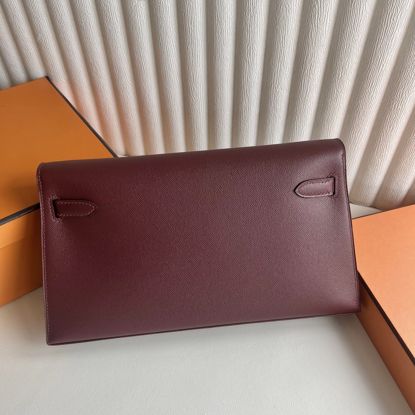 Kelly Elan 27cm Madame Color: CC55 Hermès red Rouge H gold buckle Fully handmade wax stitching, customized✈️ - Image 4