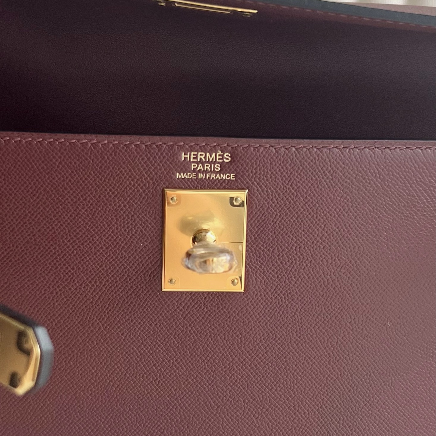 Kelly Elan 27cm Madame Color: CC55 Hermès red Rouge H gold buckle Fully handmade wax stitching, customized✈️ - Image 7