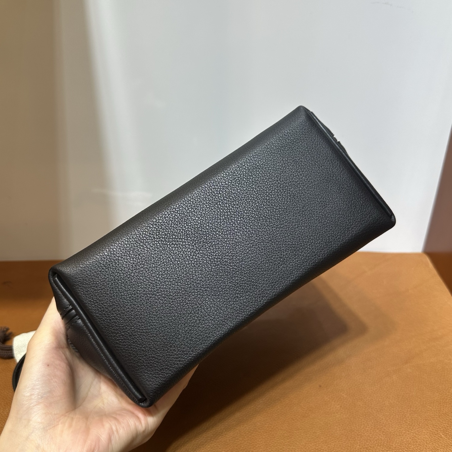 Mini 24/24 Touch 21cm Evercolor/Ostrich Color: Ck89 black Noir fully handmade wax thread sewing Silver buckle customized✈️ - Image 11