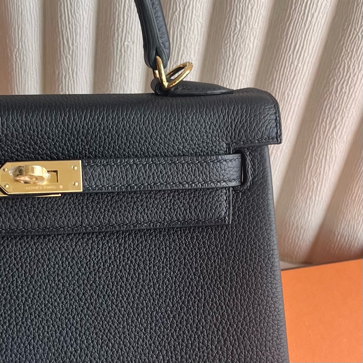 Kelly 25cm Togo original calfskin imported from Germany Color: 3Y navy blue Caban gold buckle, fully handmade wax stitching Ghw customized✈️ - Image 2