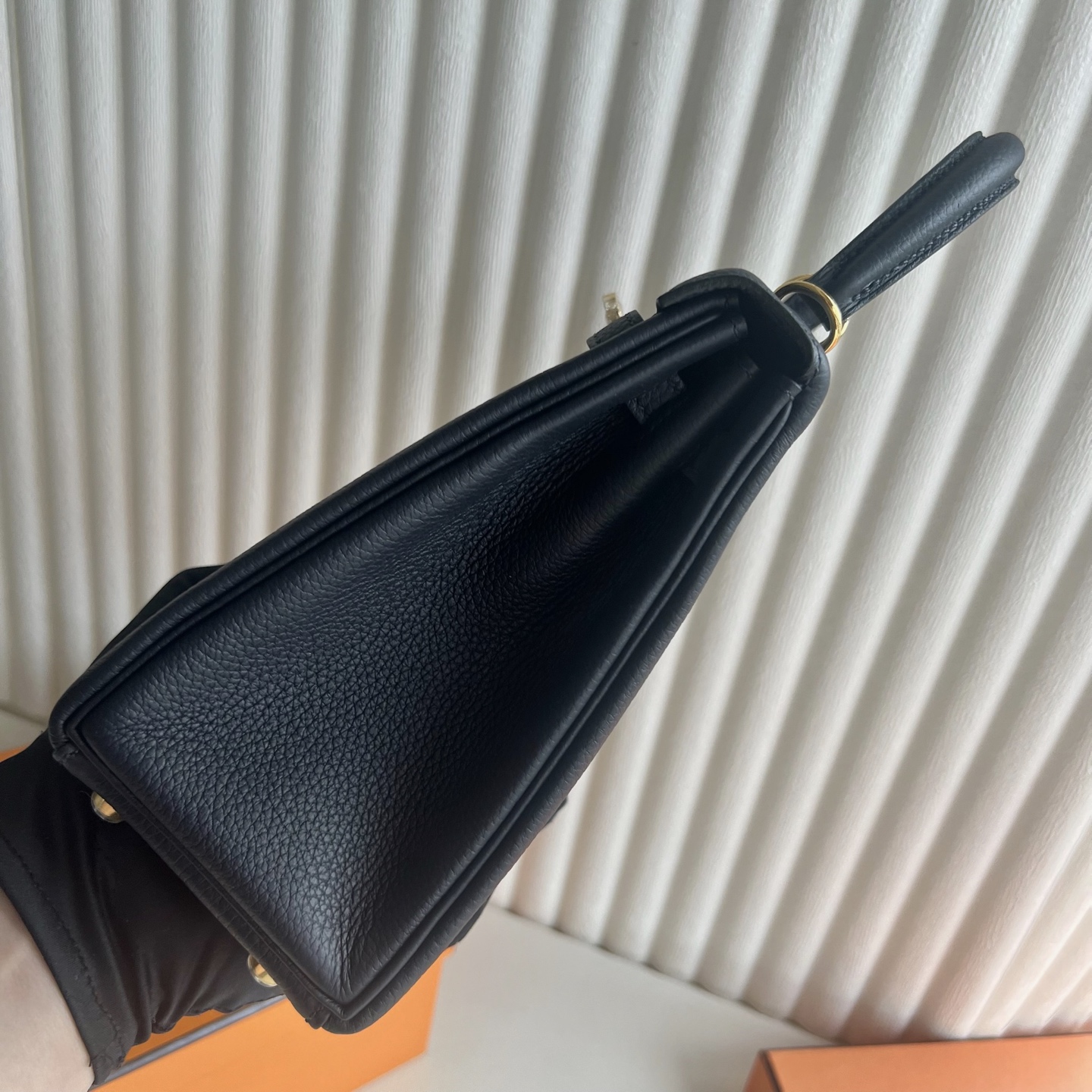 Kelly 25cm Togo original calfskin imported from Germany Color: 3Y navy blue Caban gold buckle, fully handmade wax stitching Ghw customized✈️ - Image 3