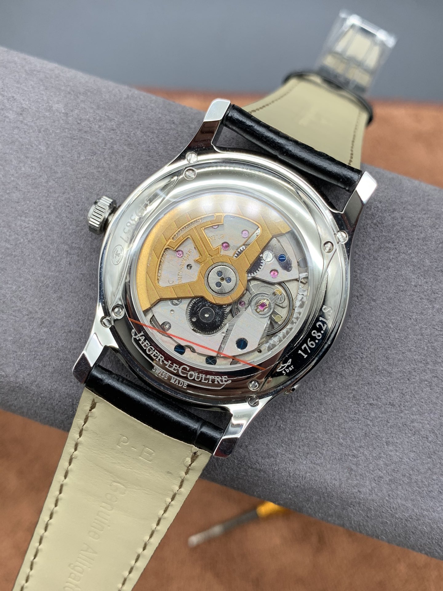 Kelly 25cm Epsom original imported German palm print Color: 10 Milkshake White/M8 Asphalt Gray Silver Buckle Fully handmade wax stitching, customized✈️ - Image 6