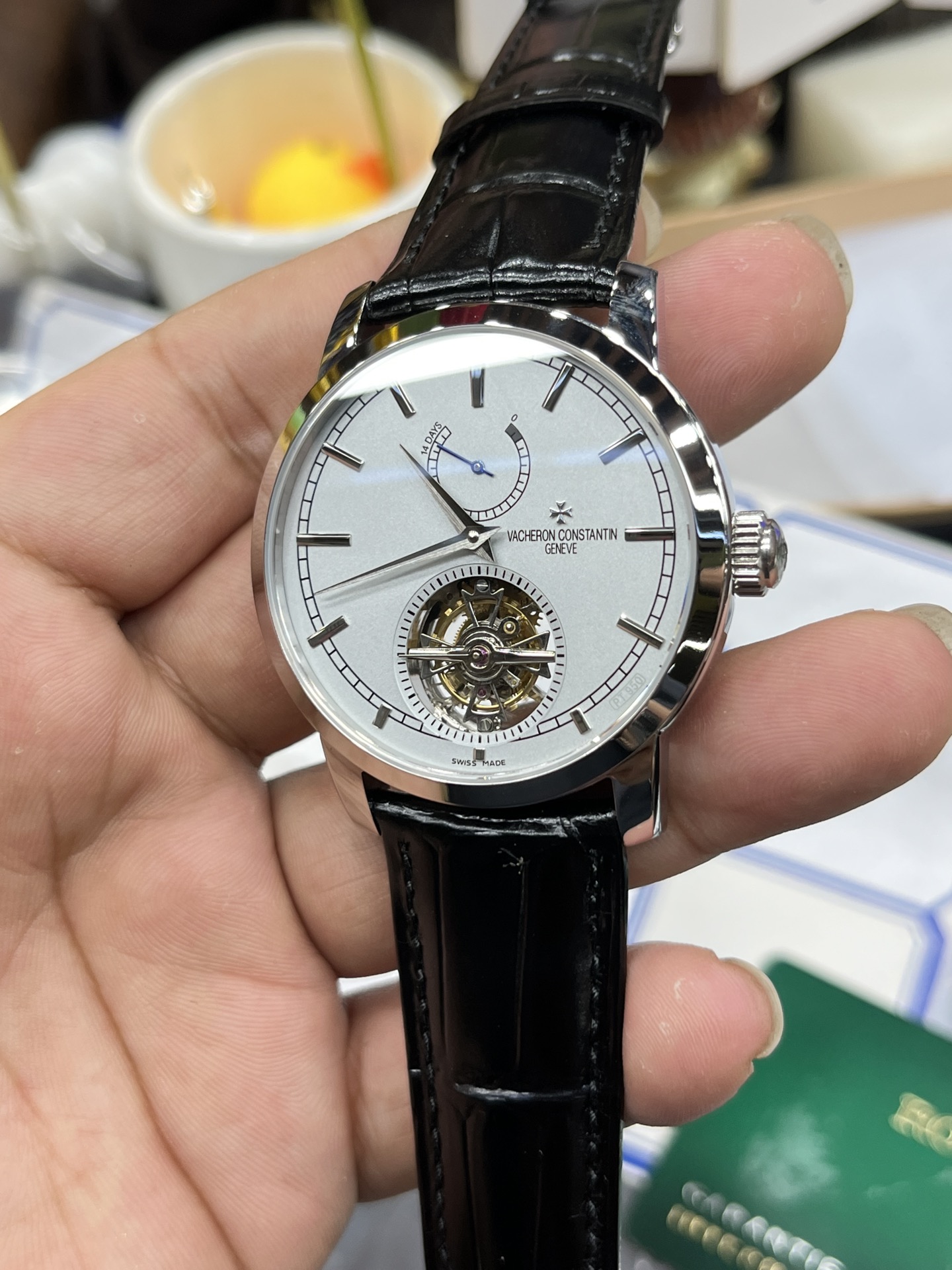 JL Jaeger-LeCoultre Tourbillon/40mm/978G movement/40mm balance wheel with weight, factory crocodile leather strap - Image 4