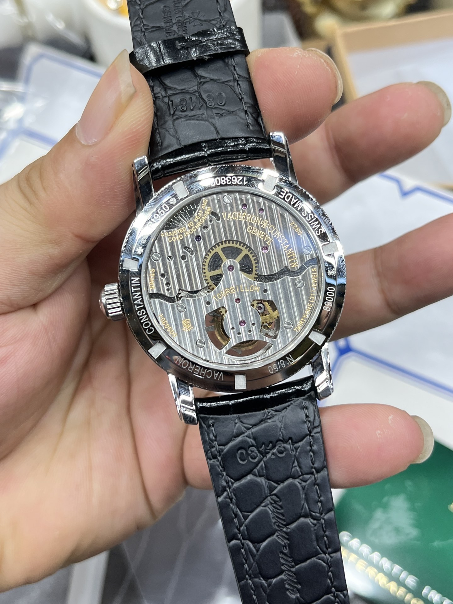 JL Jaeger-LeCoultre Tourbillon/40mm/978G movement/40mm balance wheel with weight, factory crocodile leather strap - Image 6