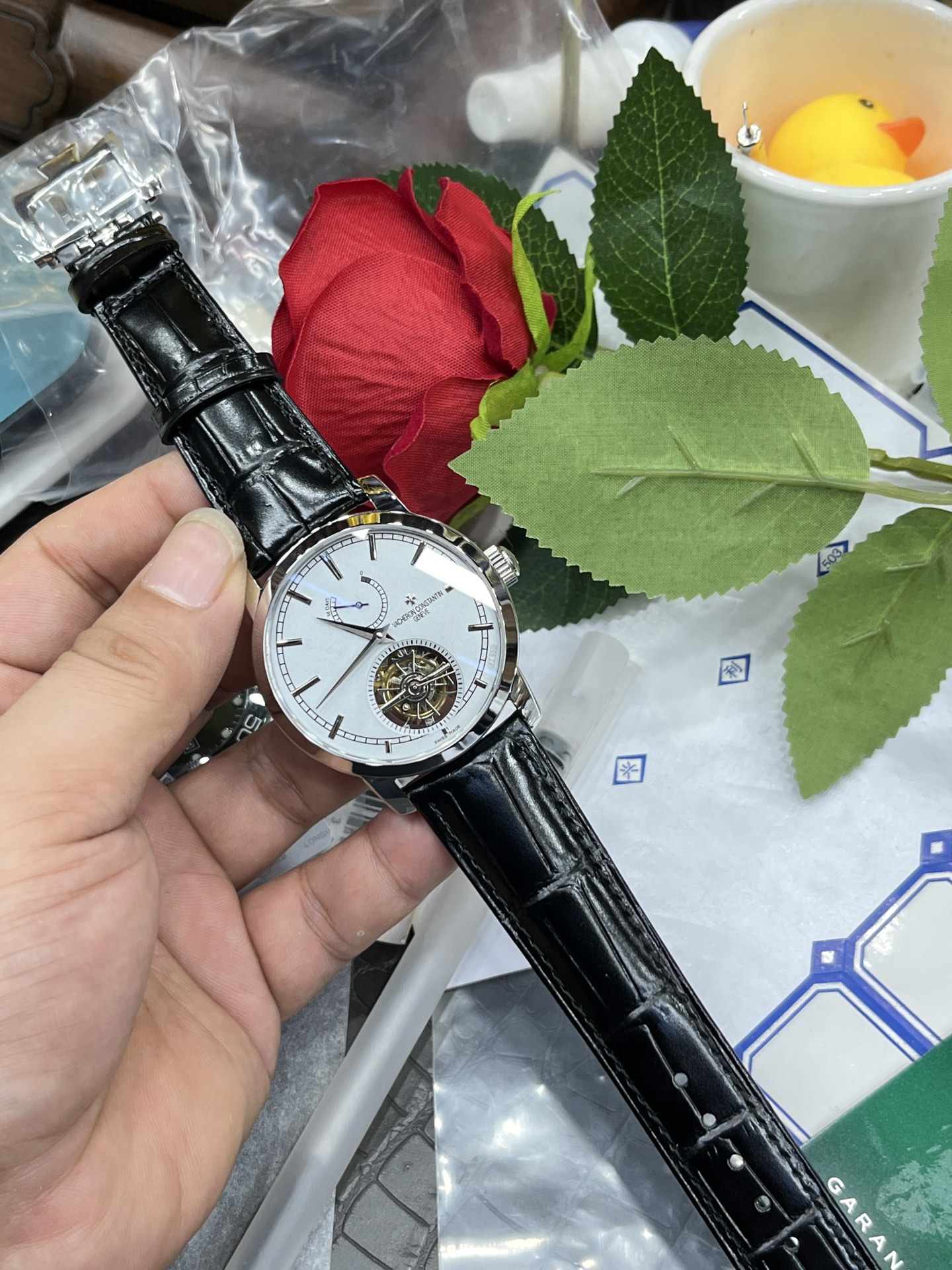 JL Jaeger-LeCoultre Tourbillon/40mm/978G movement/40mm balance wheel with weight, factory crocodile leather strap - Image 8