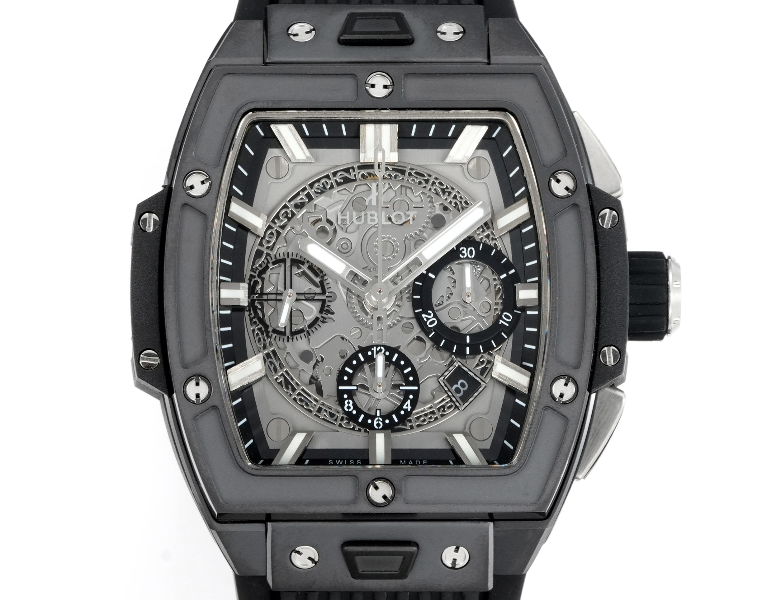 Hublot HUBLOT-new color "ceramic craft" Soul BIG BANG Series 🎮HB1 Inspired by racing, we launch a new Spirit of Big Bang limited edition watch! The watch combines all the iconic elements of the Spirit of Big Bang series with a new barrel-shaped all-ceramic case - Image 3