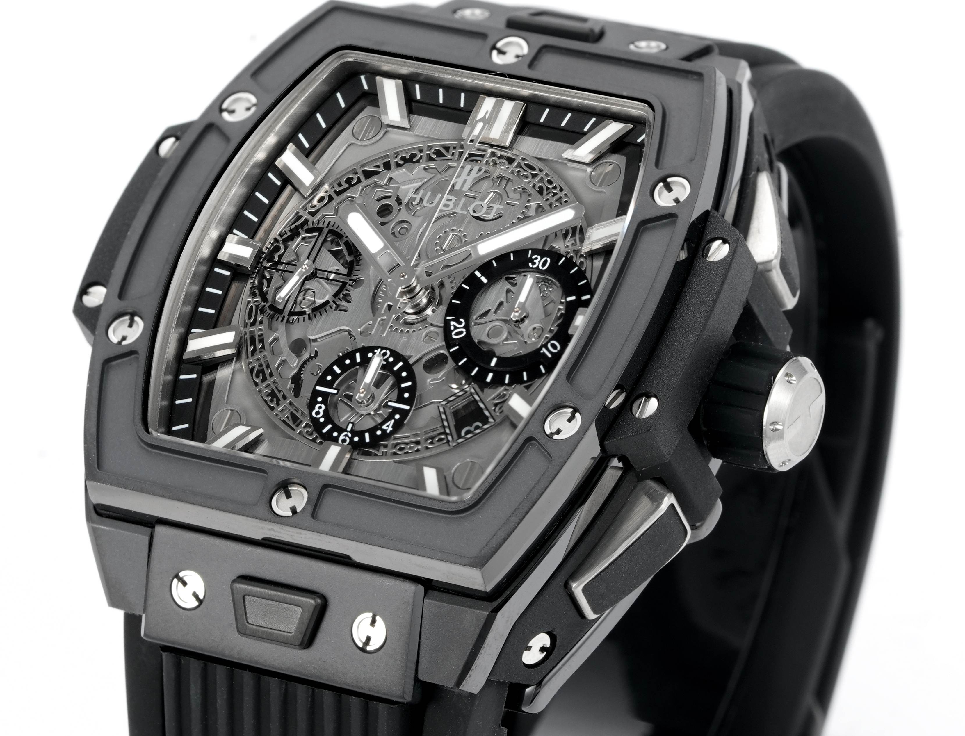 Hublot HUBLOT-new color "ceramic craft" Soul BIG BANG Series 🎮HB1 Inspired by racing, we launch a new Spirit of Big Bang limited edition watch! The watch combines all the iconic elements of the Spirit of Big Bang series with a new barrel-shaped all-ceramic case - Image 4