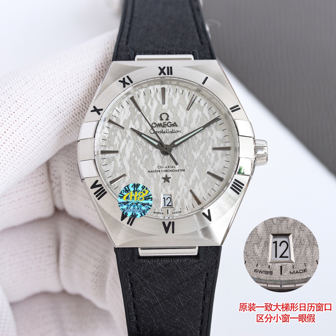 OMEGA OMEGA Star Eternal Constellation Watch Fifth Generation Constellation Ceramic Ring Series! Brand new original size 41MM watch! 1⃣️Upgraded bezel, original and uniformly polished imported ceramic bezel, the scale adopts platinum electroplating process, which is durable and does not fade - Image 4