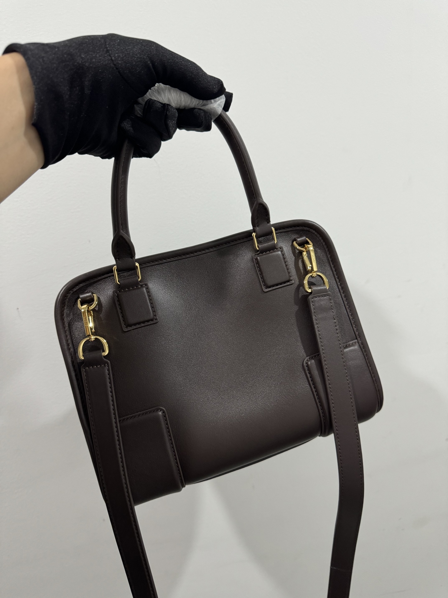LOEWE Amazona small toast bag, dark brown, size 23-12-10 - Image 7