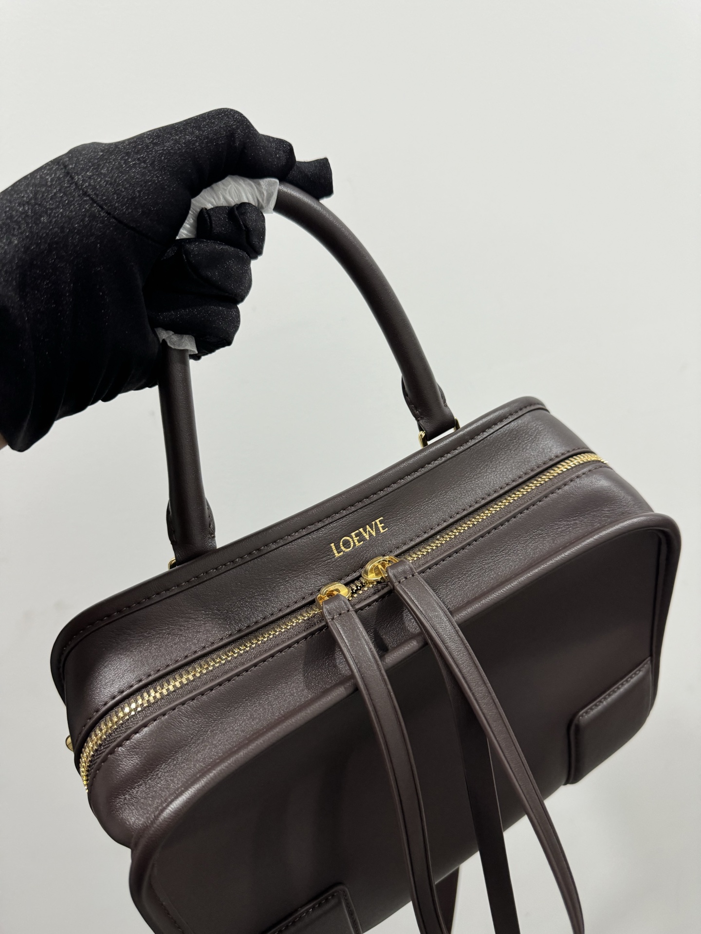 LOEWE Amazona small toast bag, dark brown, size 23-12-10 - Image 8