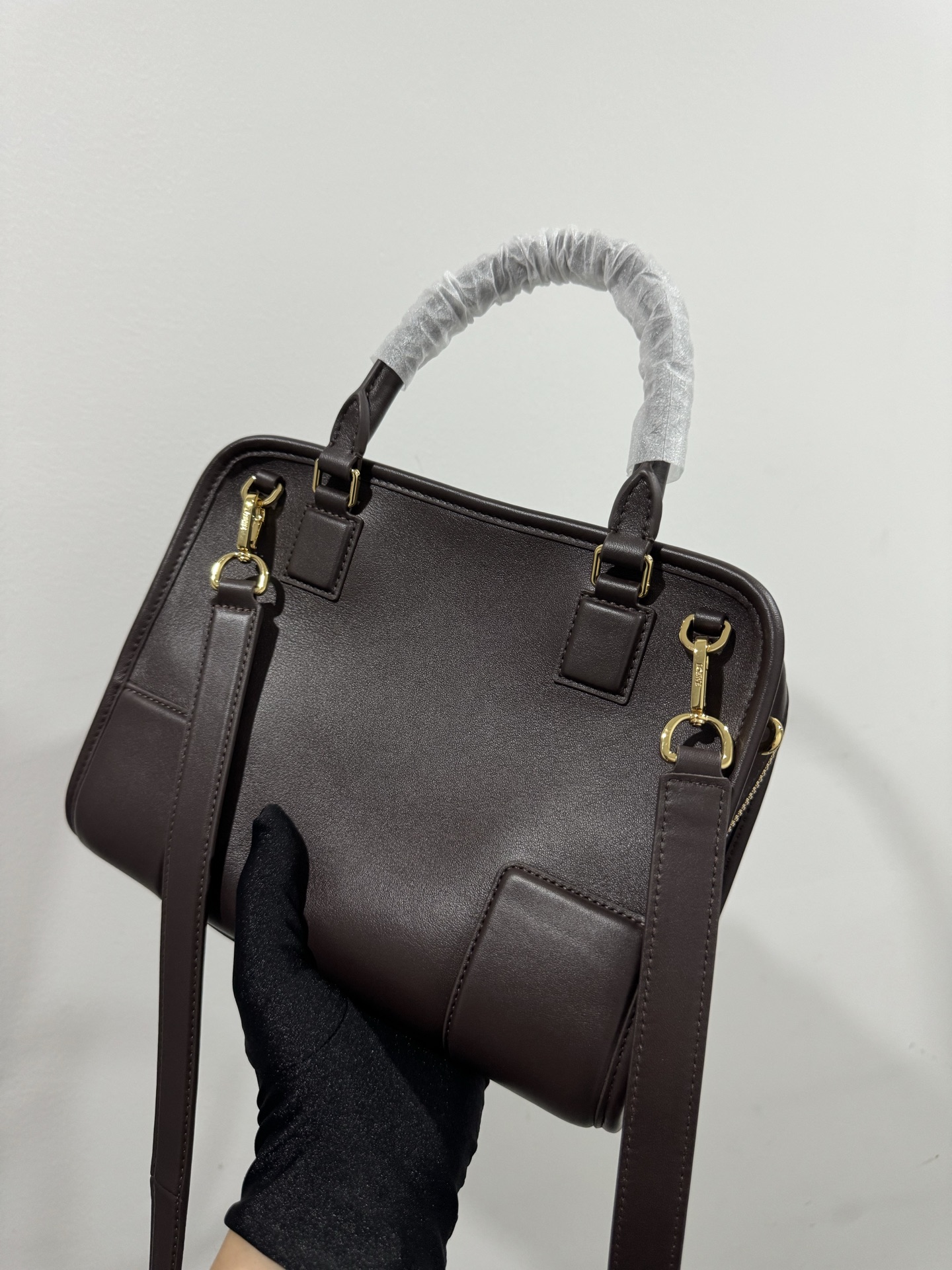 LOEWE Amazona small toast bag, dark brown, size 23-12-10 - Image 9