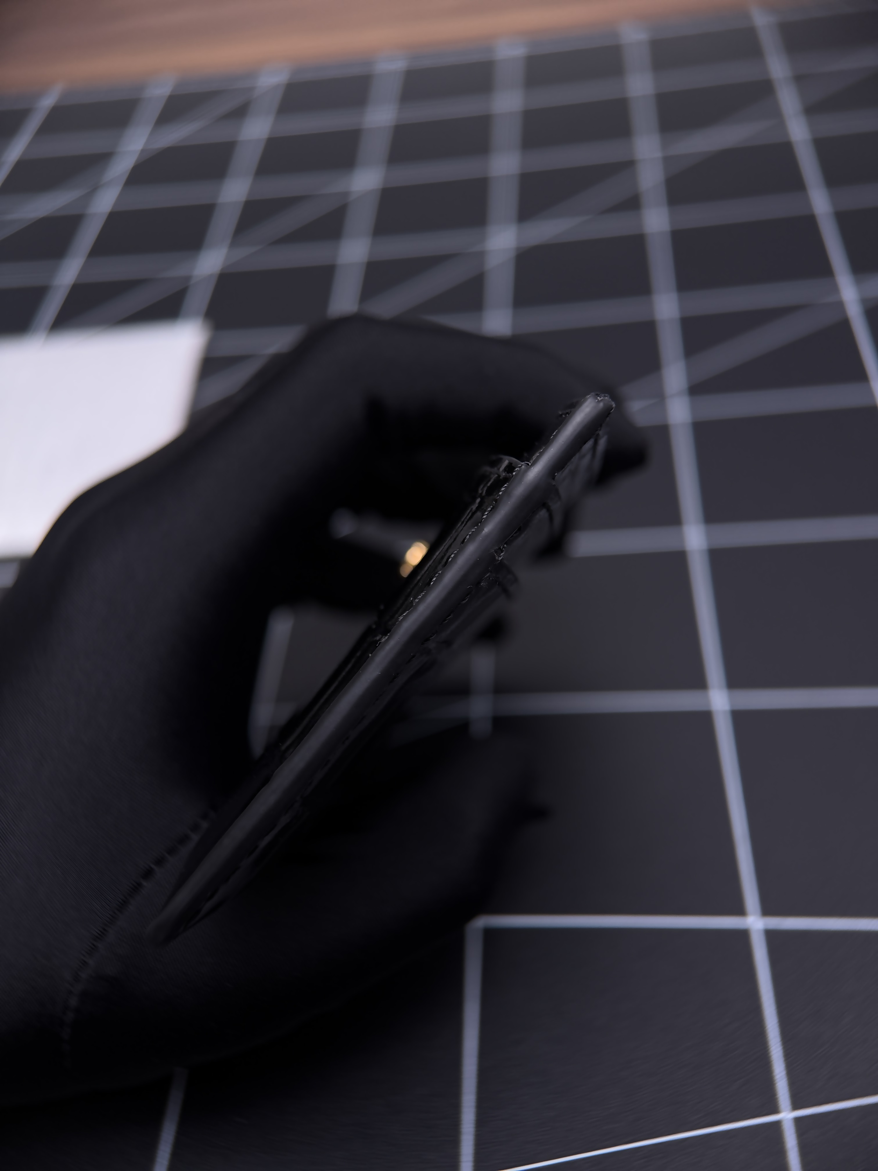 Crocodile Tri-fold Card Holder Black Original real shot‼ Preparing for development‼ - Image 19
