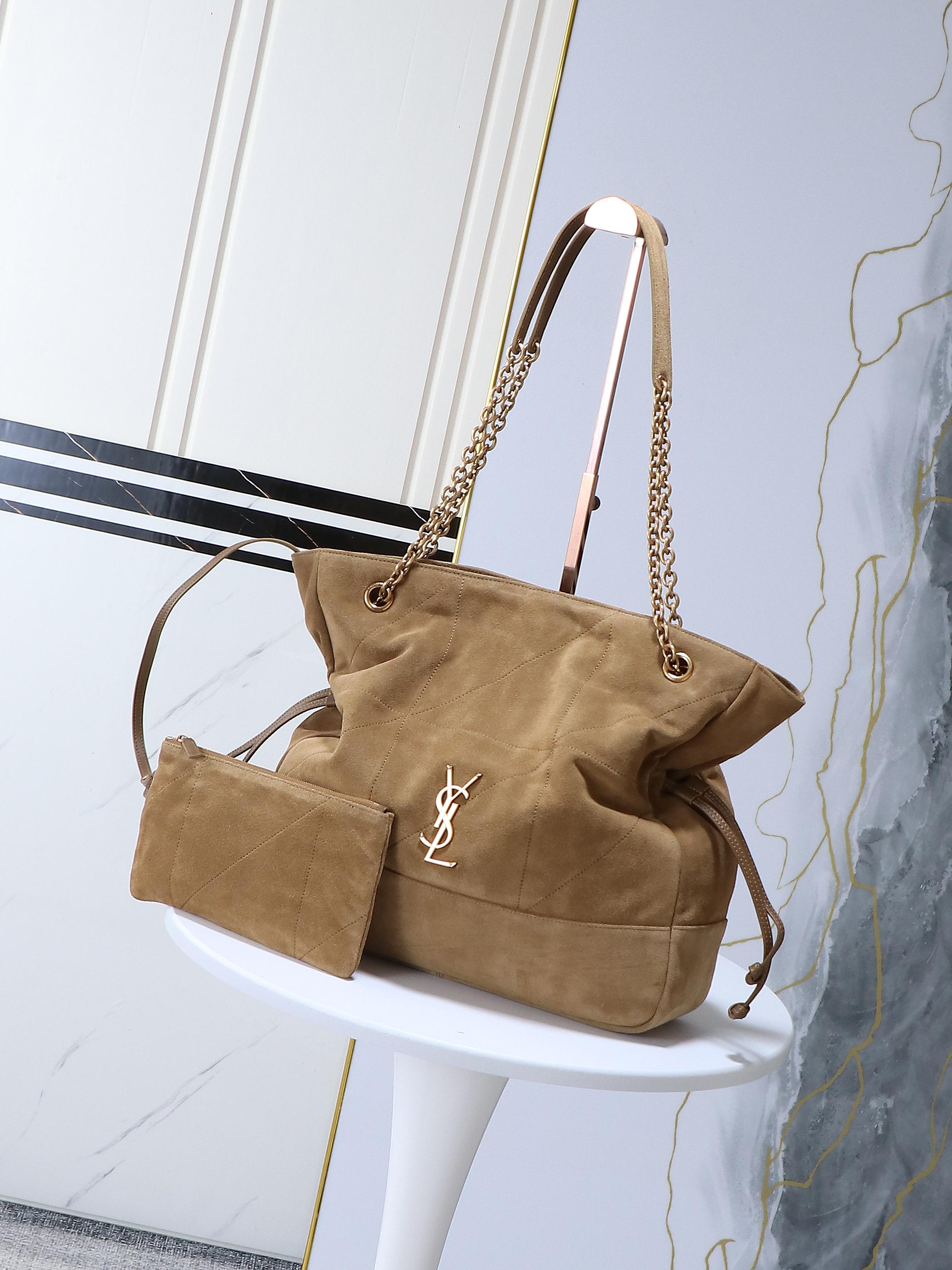 P¥1400👏 Suede model·Jamie 4.3 Large POCHON_Lucky bag bucket bag, soft suede and cowhide imported from Italy