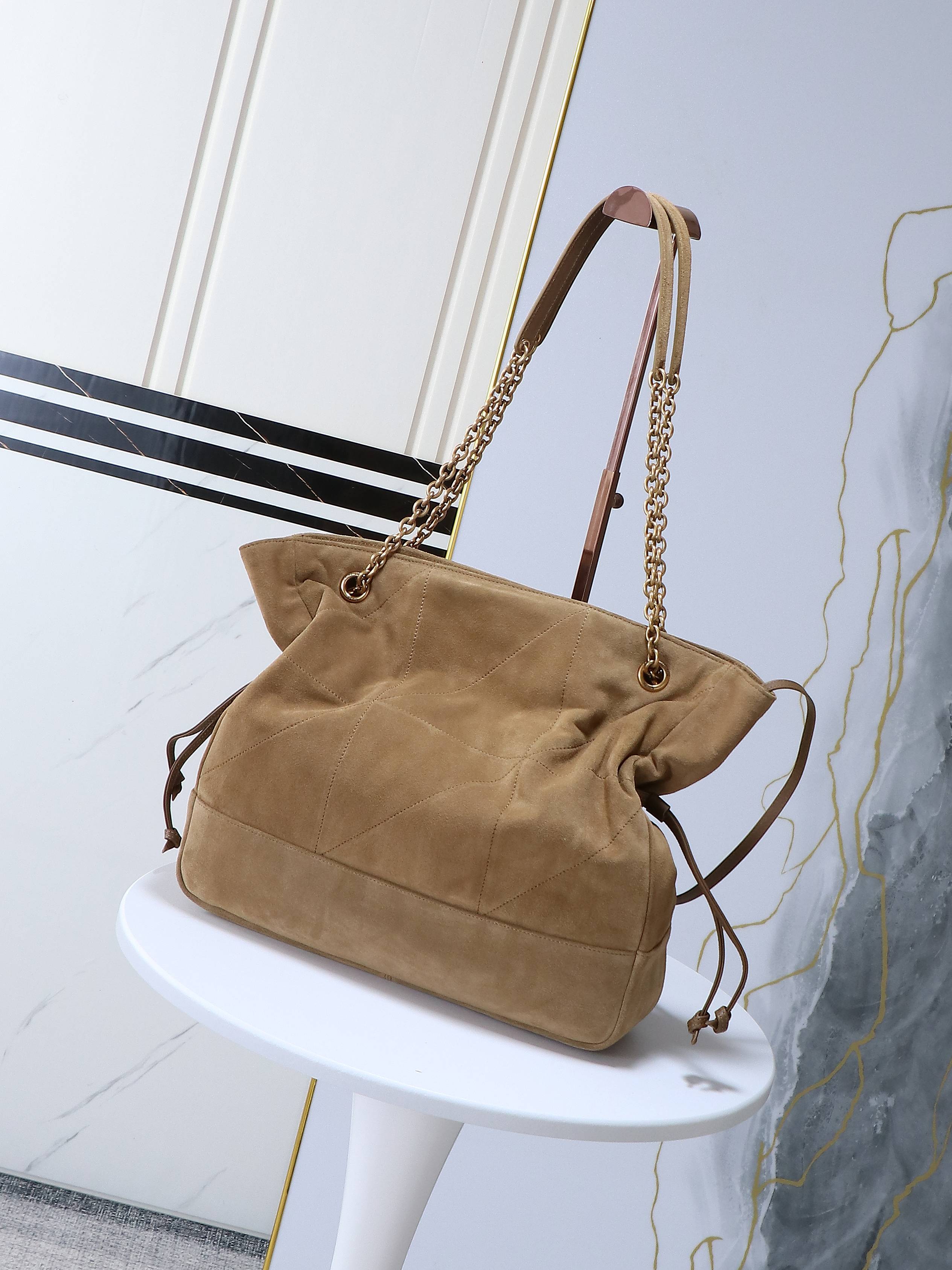 P¥1400👏 Suede model·Jamie 4.3 Large POCHON_Lucky bag bucket bag, soft suede and cowhide imported from Italy - Image 3