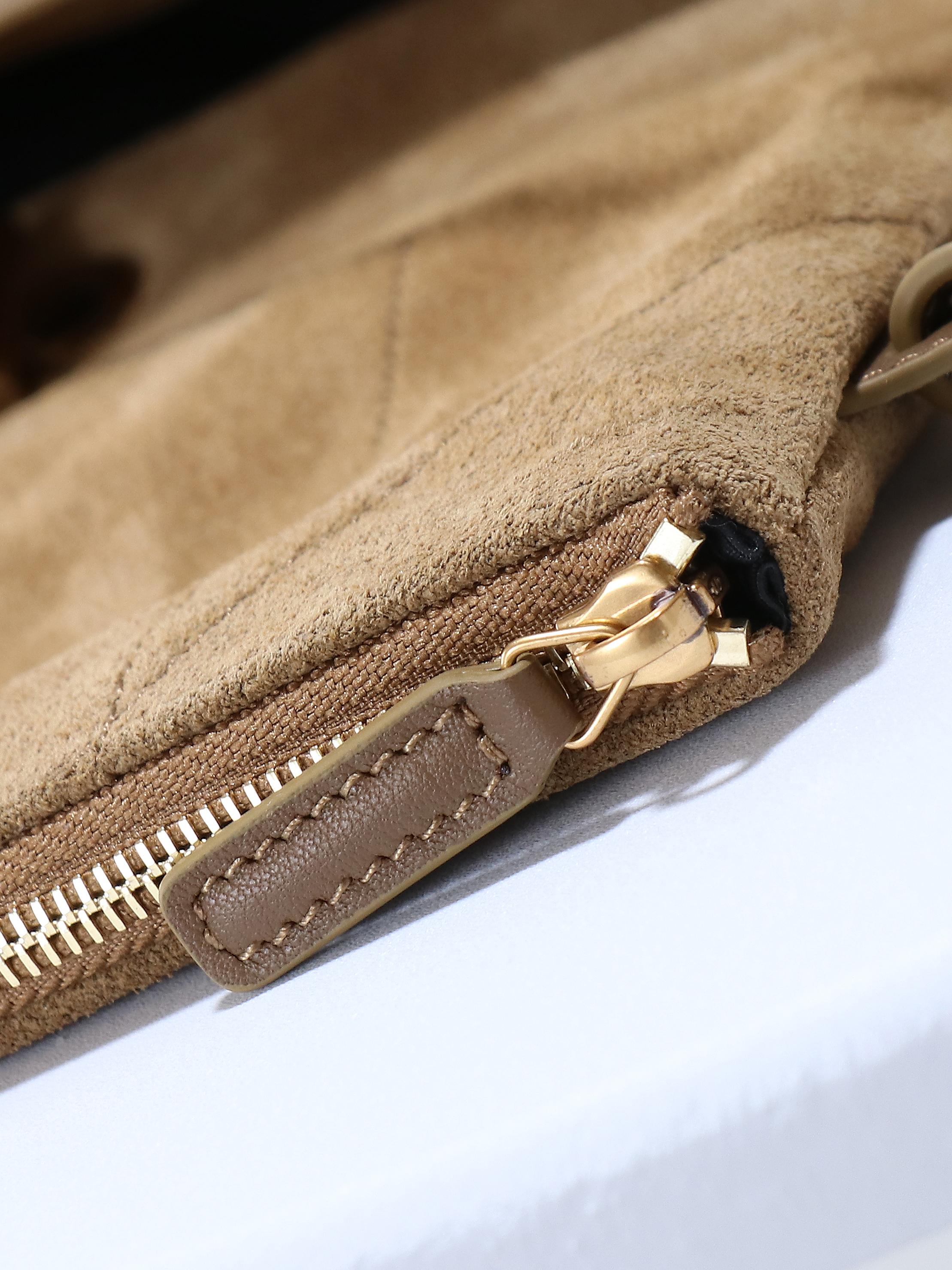 P¥1400👏 Suede model·Jamie 4.3 Large POCHON_Lucky bag bucket bag, soft suede and cowhide imported from Italy - Image 8