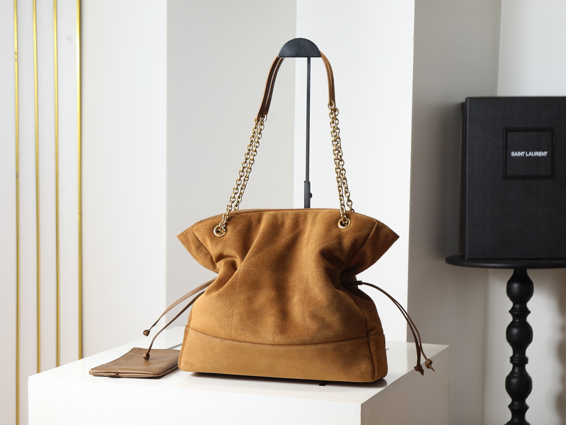 P¥1400👏 Suede model·Jamie 4.3 Large POCHON_Lucky bag bucket bag, soft suede and cowhide imported from Italy - Image 5
