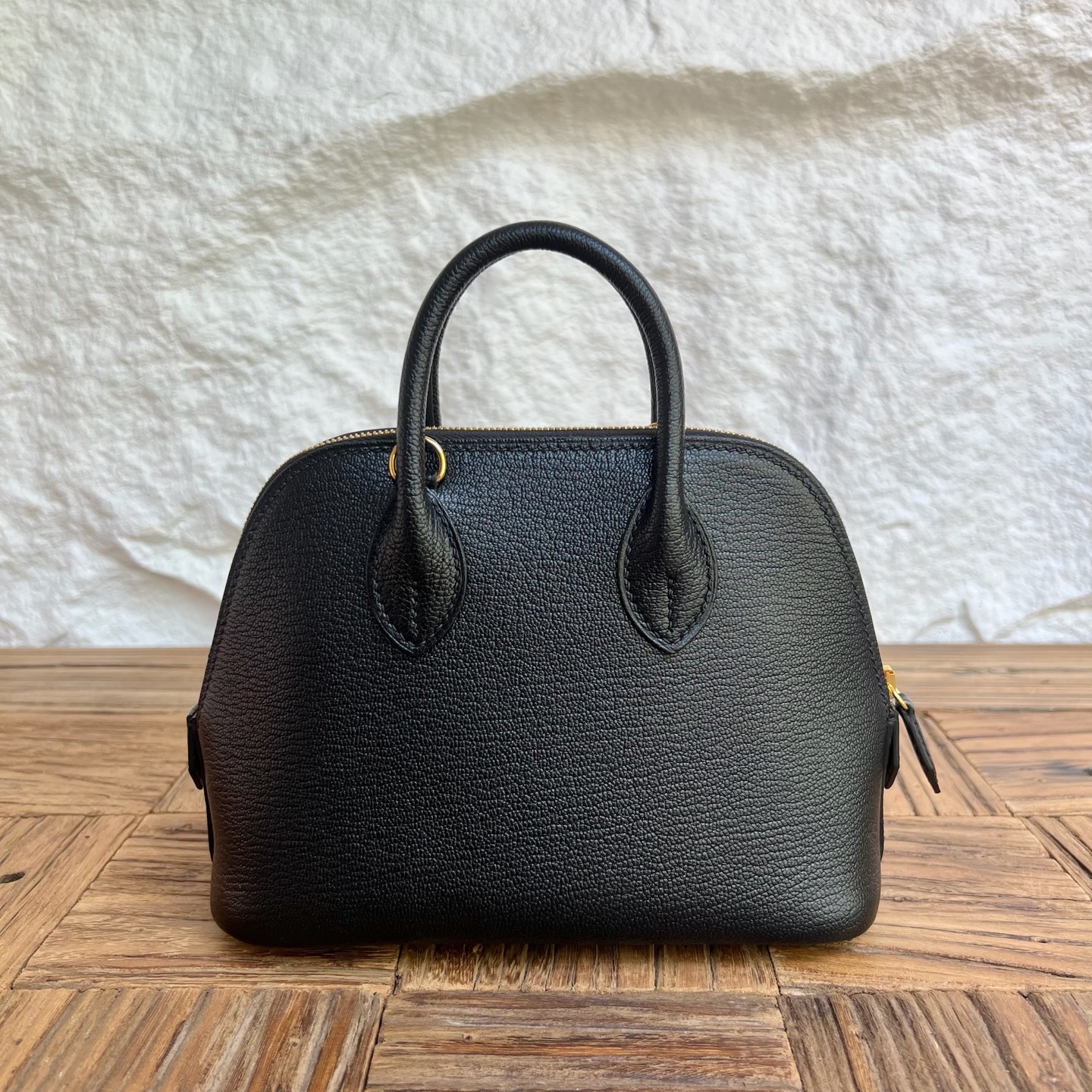 MiniBolide 20cm Chever Color: Ck89 black Fully handmade wax stitching Gold buckle customized✈️ - Image 4