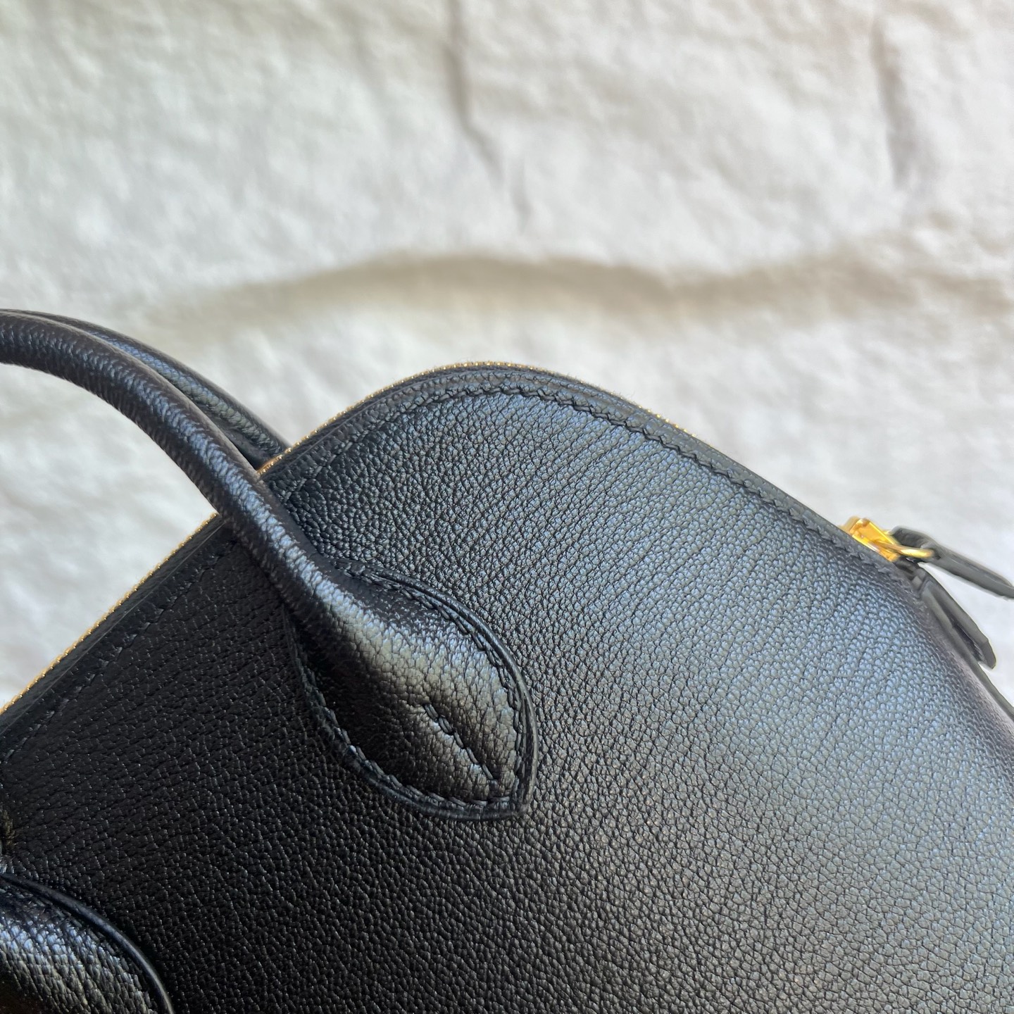 MiniBolide 20cm Chever Color: Ck89 black Fully handmade wax stitching Gold buckle customized✈️ - Image 5