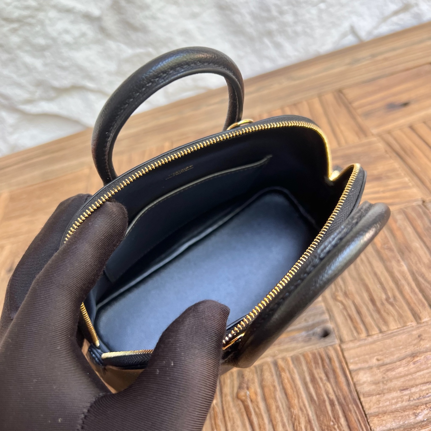 MiniBolide 20cm Chever Color: Ck89 black Fully handmade wax stitching Gold buckle customized✈️ - Image 6
