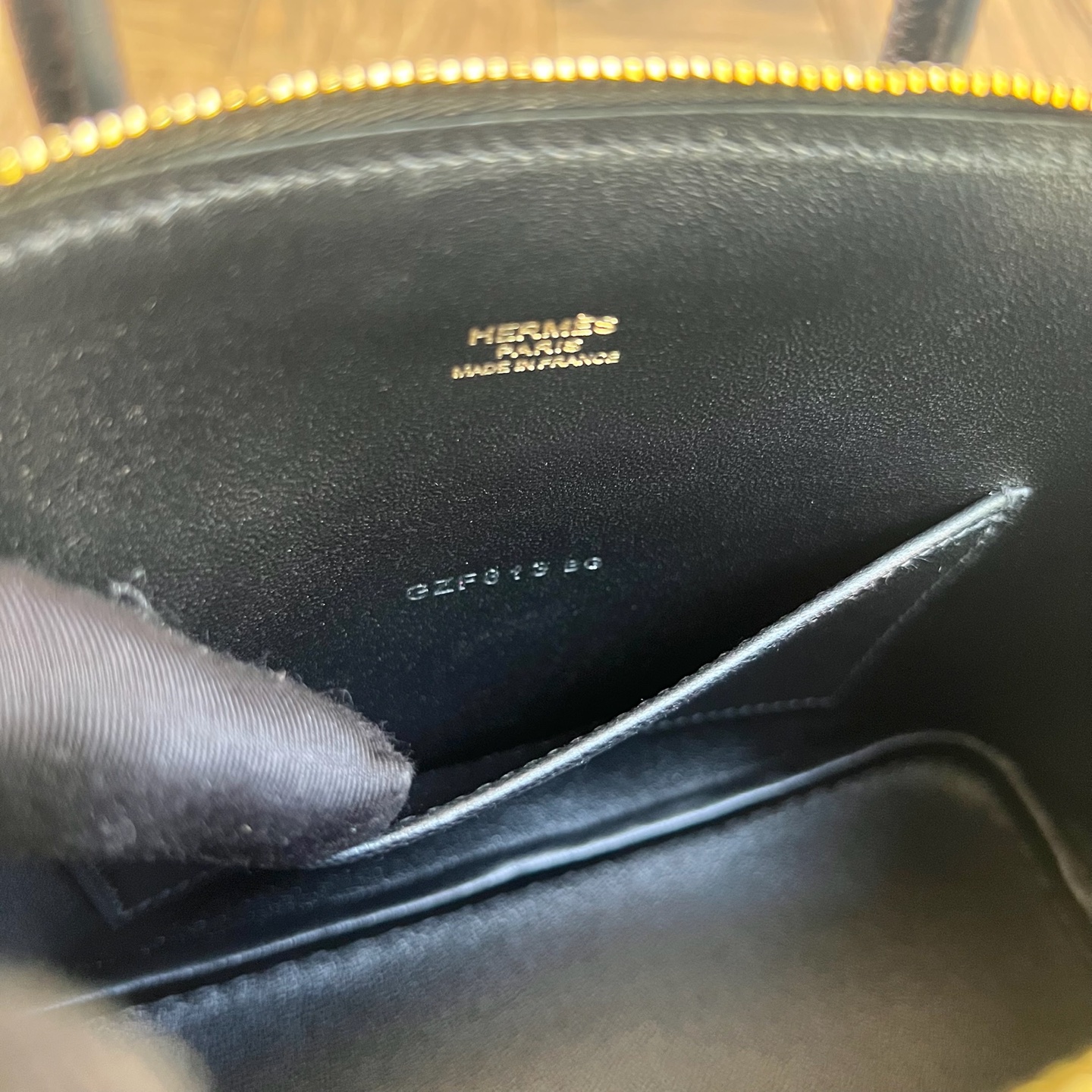 MiniBolide 20cm Chever Color: Ck89 black Fully handmade wax stitching Gold buckle customized✈️ - Image 7