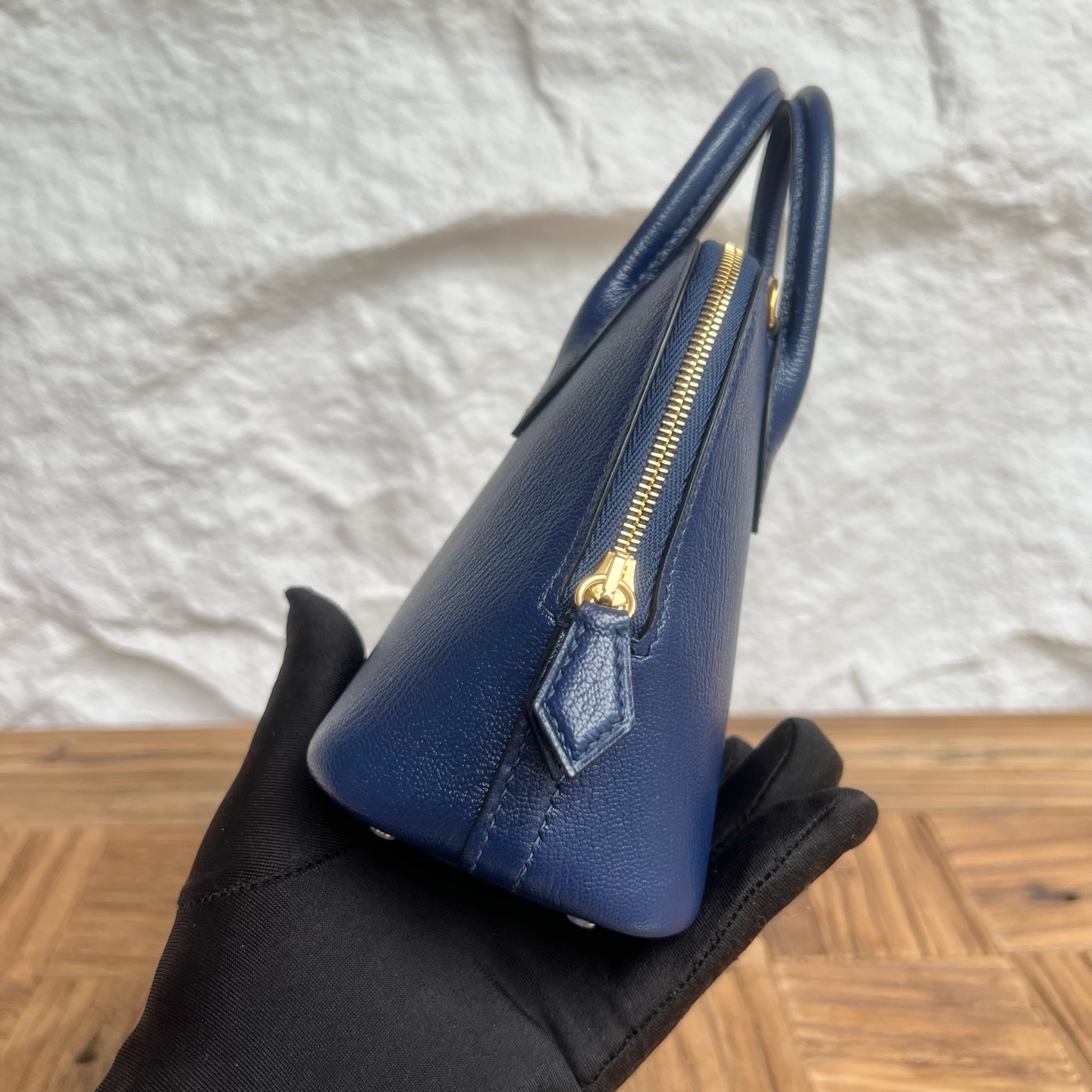 MiniBolide 20cm Chever Color: Ck73 sapphire blue Fully handmade wax stitching Gold buckle customized✈️ - Image 3