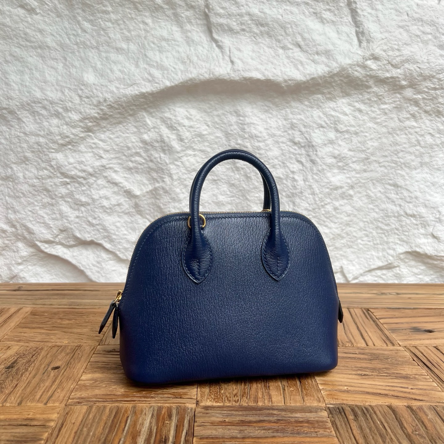 MiniBolide 20cm Chever Color: Ck73 sapphire blue Fully handmade wax stitching Gold buckle customized✈️ - Image 10
