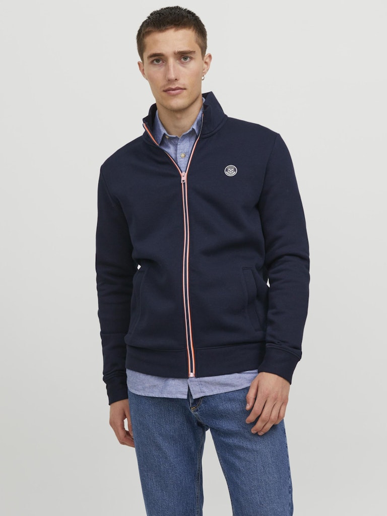 JACK & JONES - SWEATJACKE / PRBLURUBBER SWEAT ZIP CARDIGAN PRA