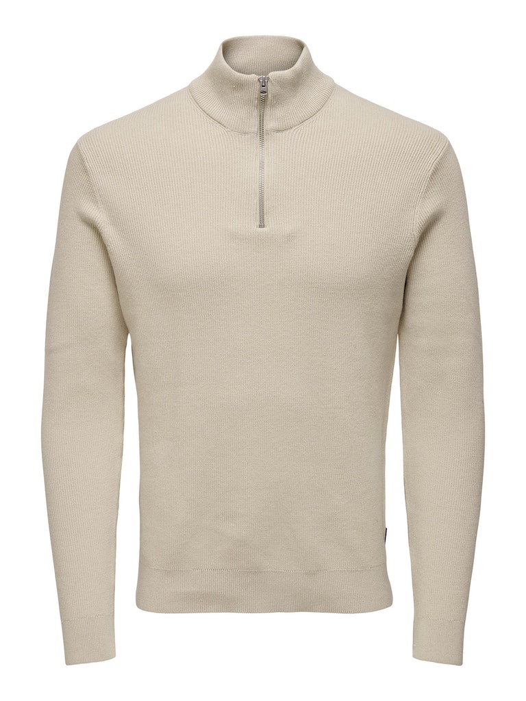 ONLY & SONS - PULLOVER / PHIL REG 12 COTTON HALF ZIP KNIT