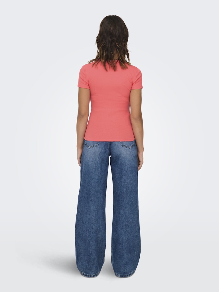 ONLY - T-SHIRT GERIPPT / EASY 