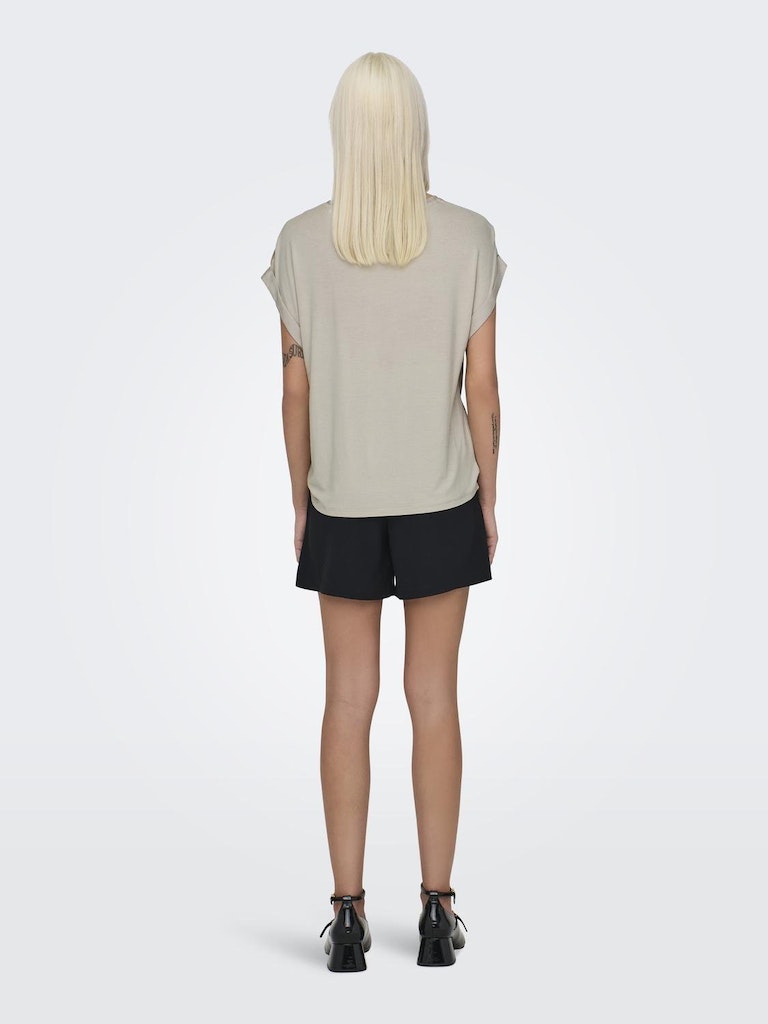 ONLY - T-SHIRT / LIEKE S/S SATIN MIX TOP ONLY - T-SHIRT / LIEKE S/S SATIN MIX TOP