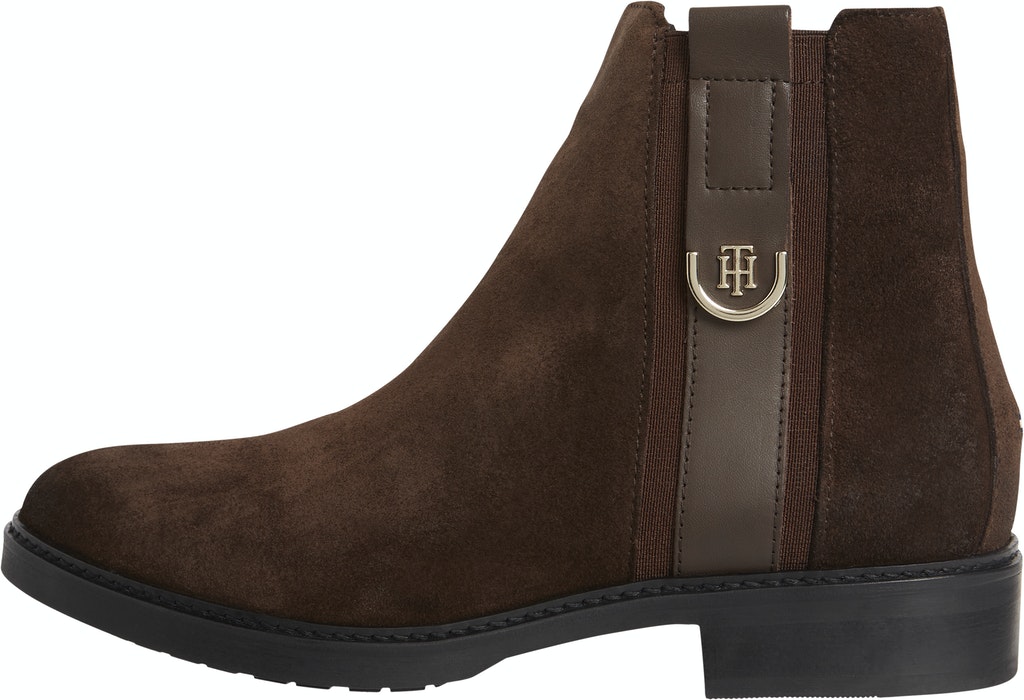 TOMMY HILFIGER - CHELSEA / HARDWARE SUEDE FLAT BOOT