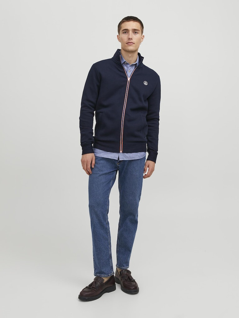 JACK & JONES - SWEATJACKE / PRBLURUBBER SWEAT ZIP CARDIGAN PRA