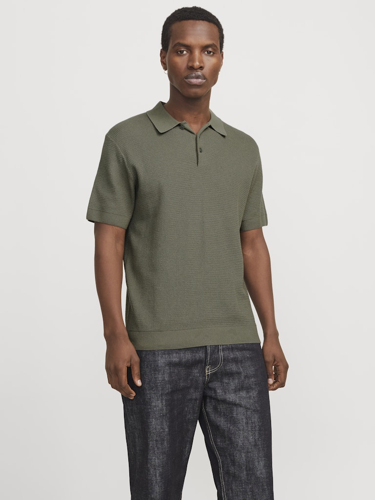 JACK & JONES - STRICK-POLOSHIRT