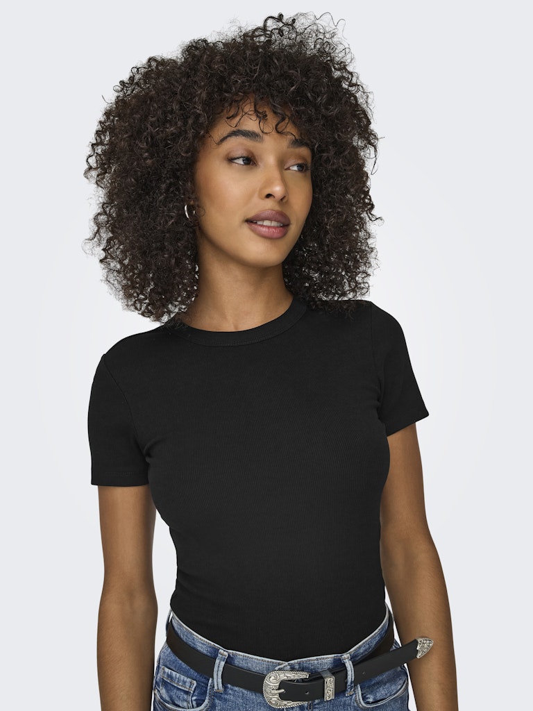 ONLY - T-SHIRT GERIPPT / EASY 